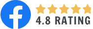 Facebook 4.8-star rating badge